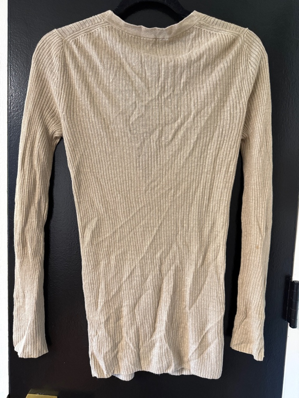 Linen Blend Ribbed Cardigan - Picture 9 of 11